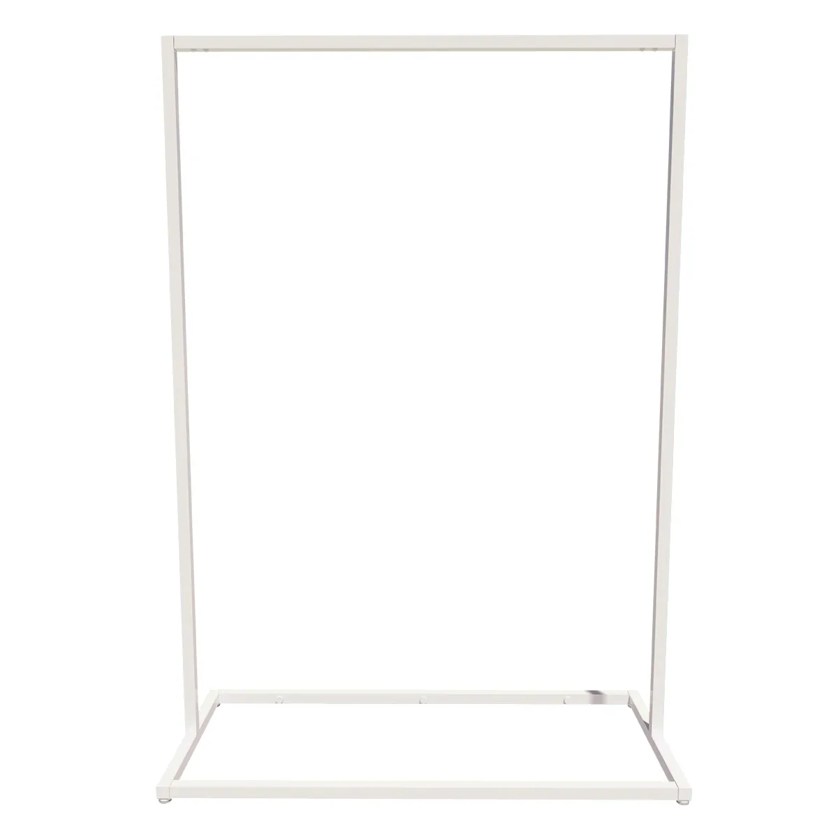 Portant vêtement professionnel blanc sur vérin, 105x45x150cm - Ligne Square 25 blanc
