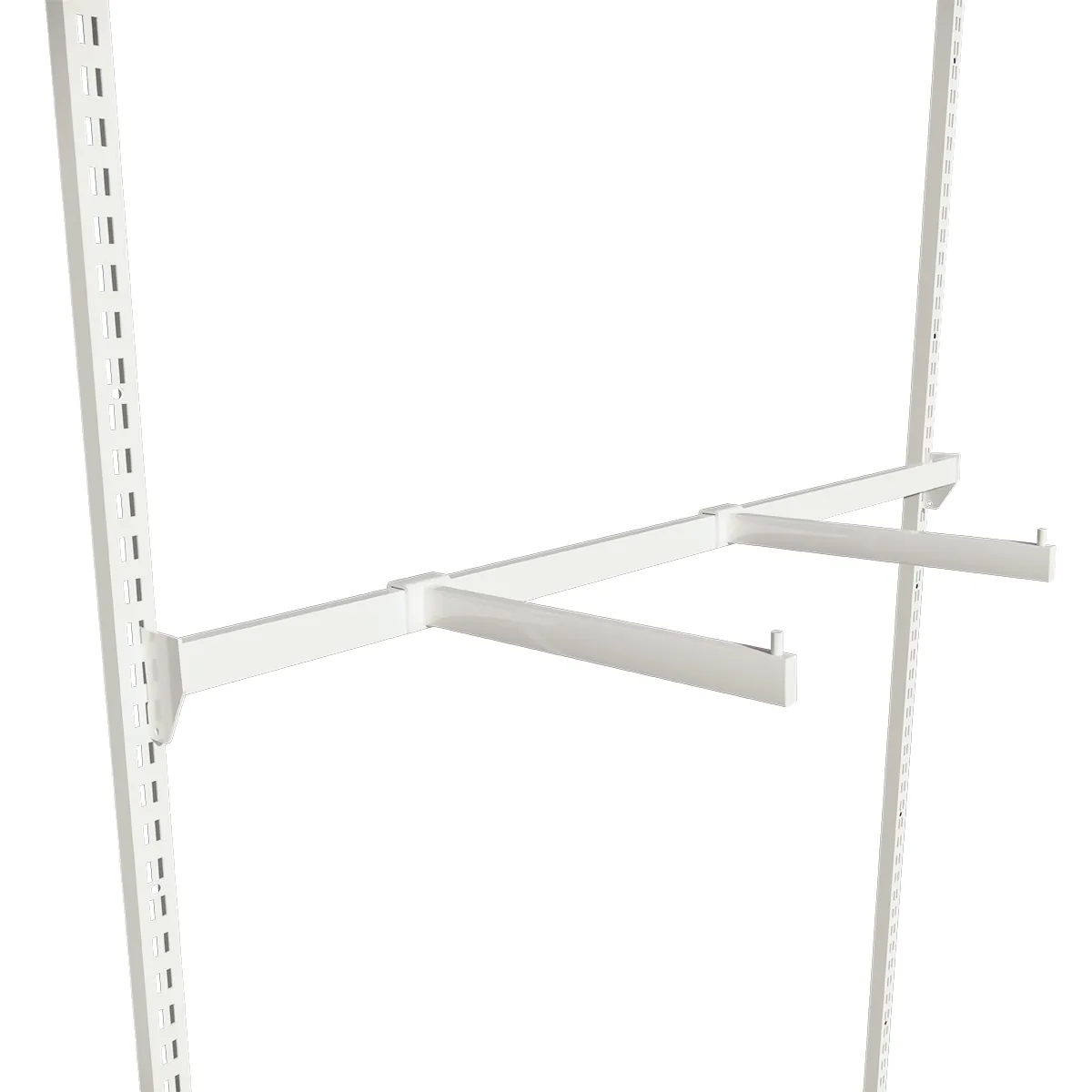 Bras droit L30cm pour barre de charge, tube 30x15mm, blanc - Ligne Square 25 blanc-1
