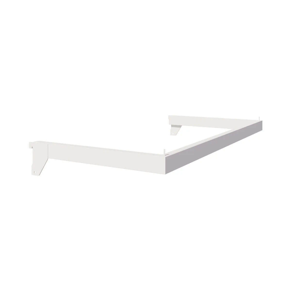 Barre guidon de penderie L 60 cm blanc tube section 30x15mm - Ligne Square 25 blanc