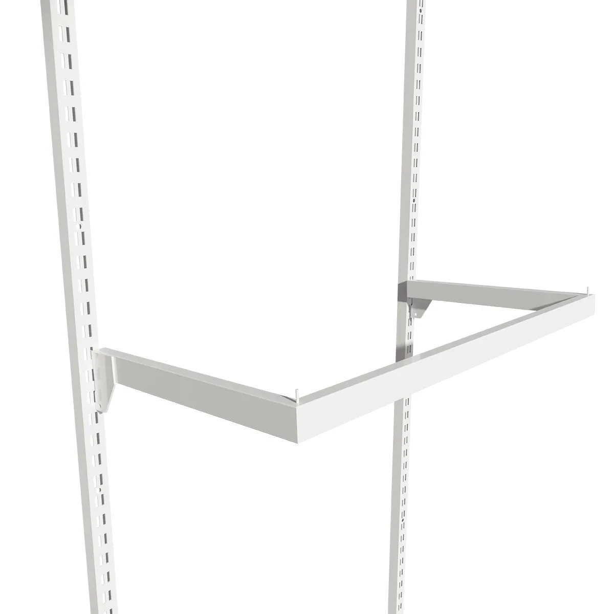 Barre guidon de penderie L 60 cm blanc tube section 30x15mm - Ligne Square 25 blanc-1