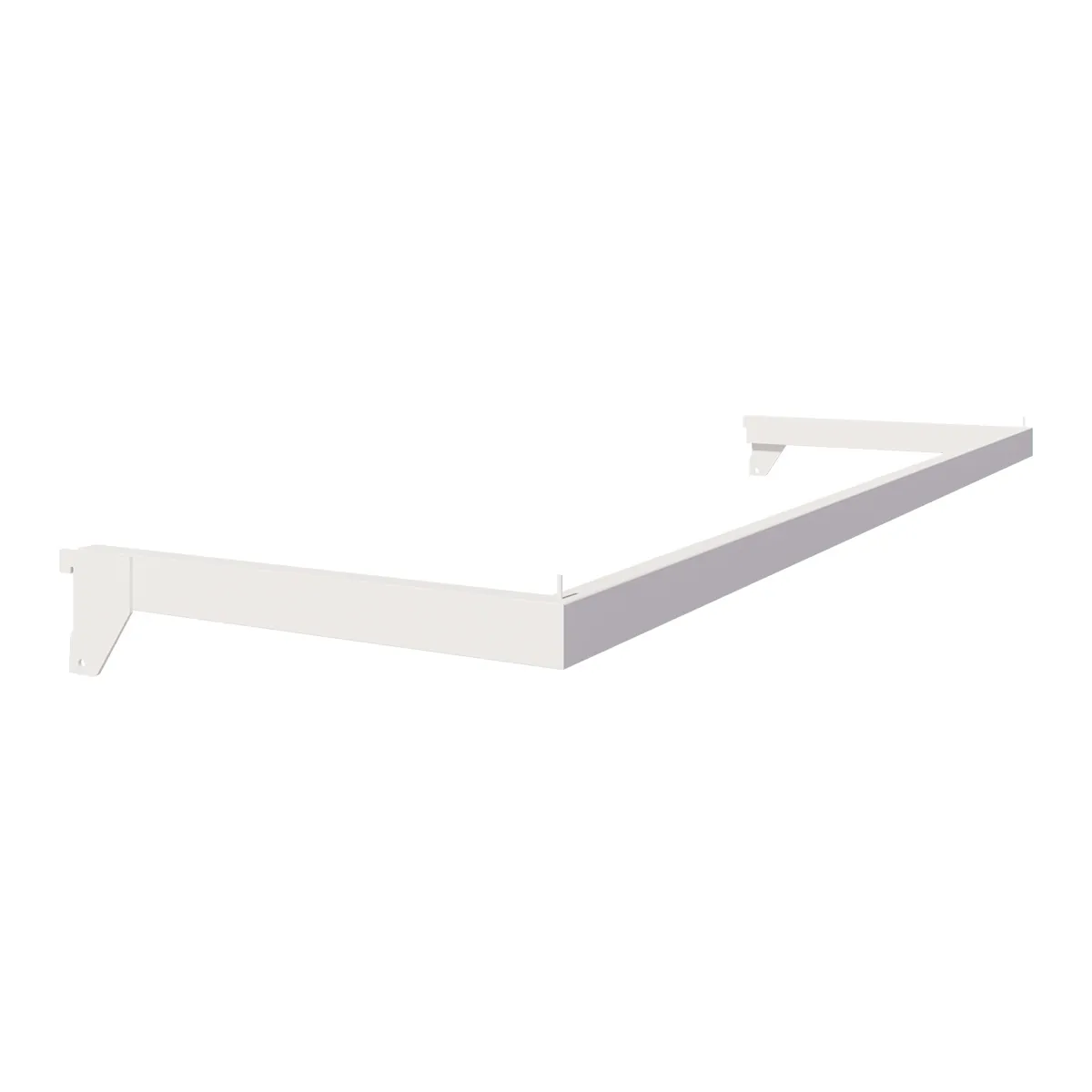 Barre guidon de penderie L 100 cm blanc tube section 30x15mm - Ligne Square 25 blanc