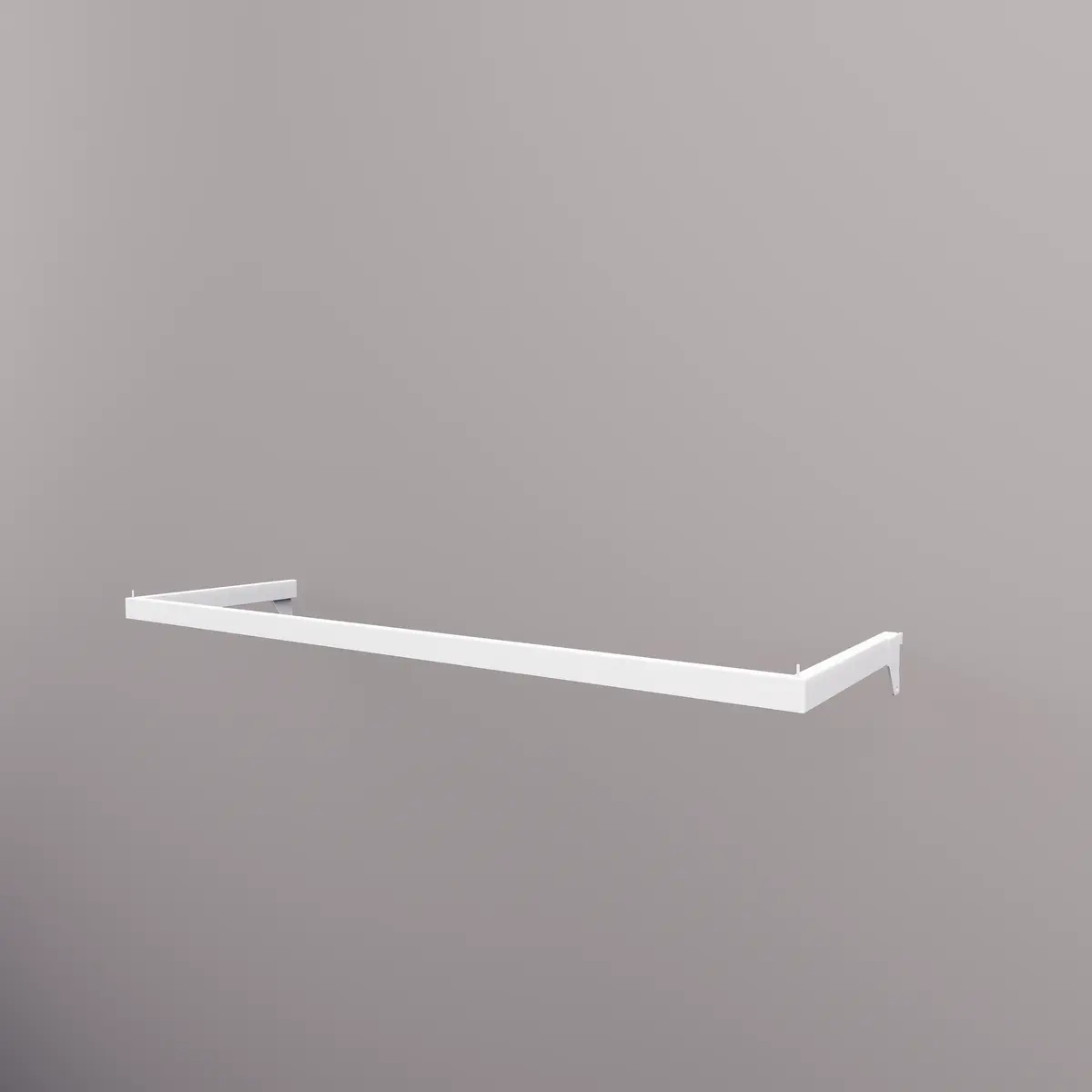 Barre guidon de penderie L 100 cm blanc tube section 30x15mm - Ligne Square 25 blanc