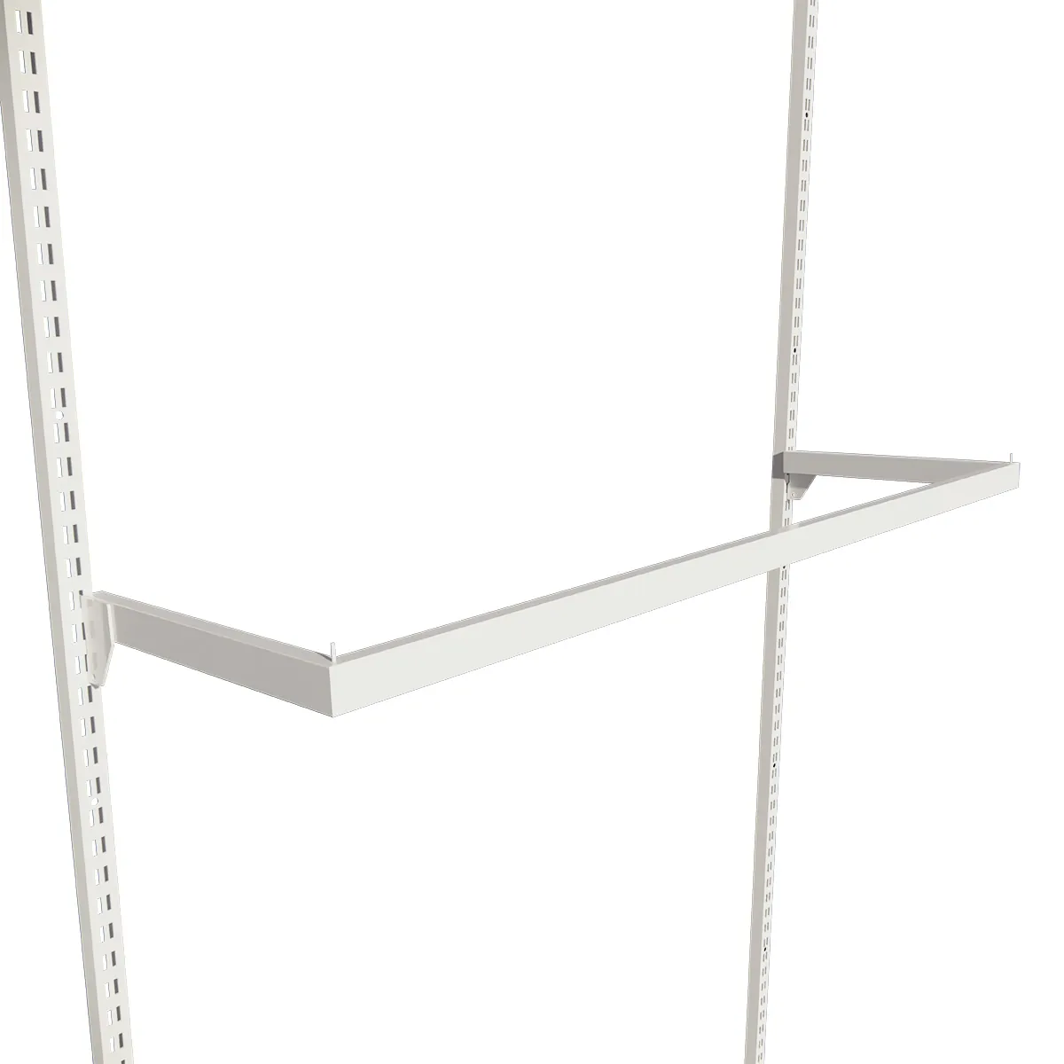 Barre guidon de penderie L 100 cm blanc tube section 30x15mm - Ligne Square 25 blanc-1