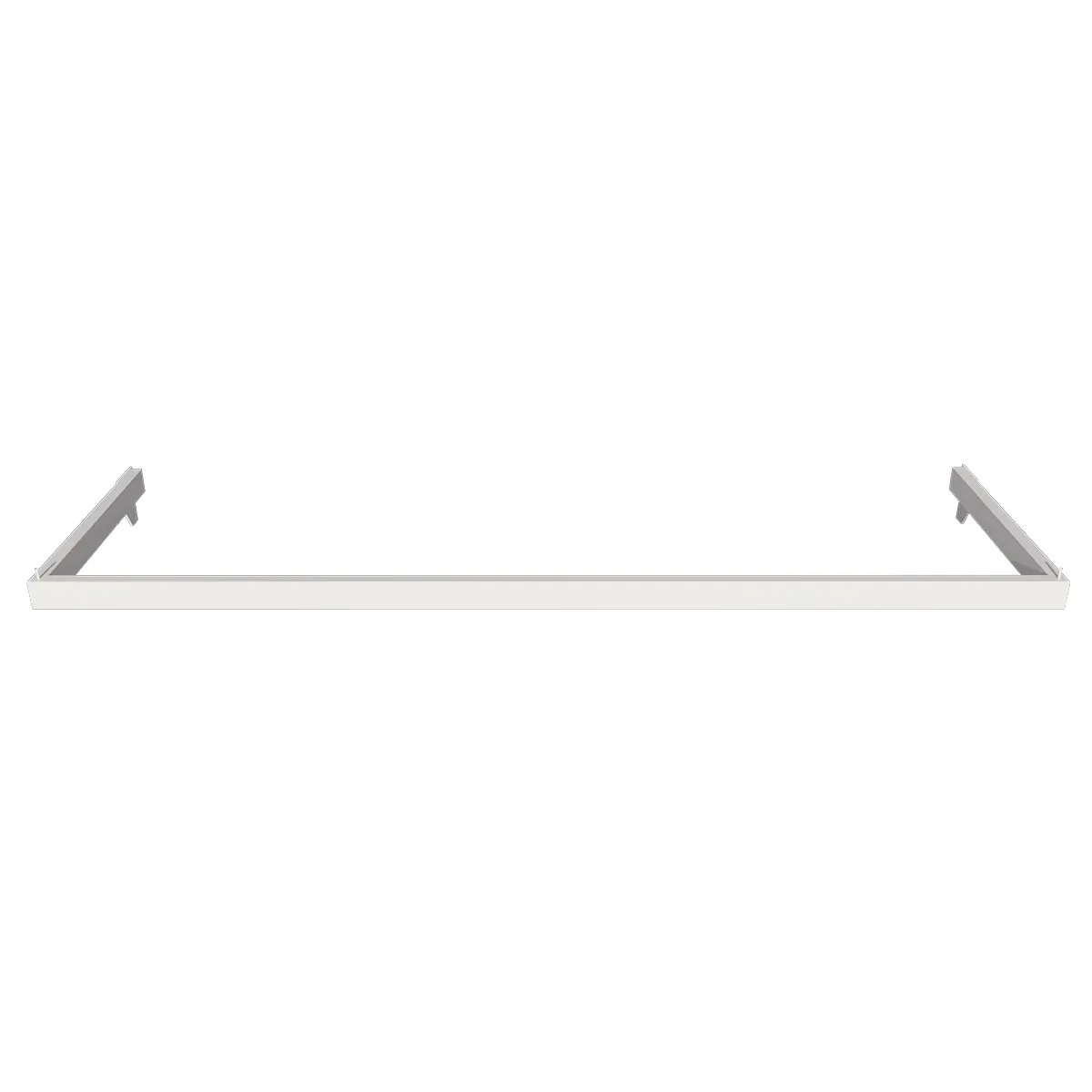 Barre guidon de penderie L 100 cm blanc tube section 30x15mm - Ligne Square 25 blanc-2
