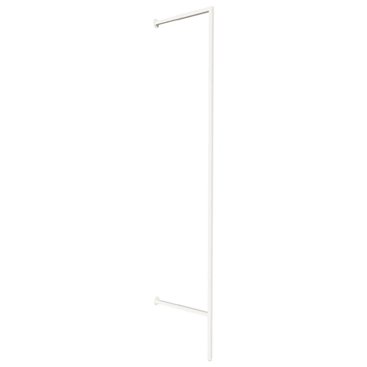 Montant mural déporté double perforation 240cm blanc section 25x25mm - Ligne Square 25 blanc