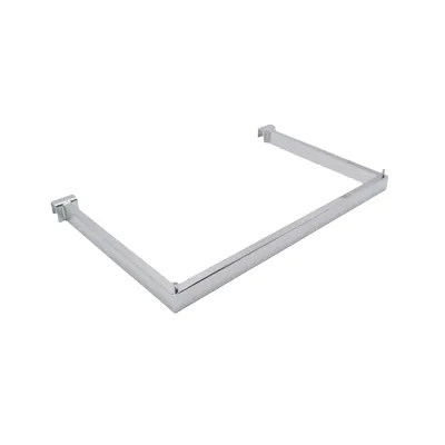 Barre guidon de penderie chromée L 47,8 x P 30 cm pour barre de charge - Ligne Square 25 chromé