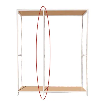 Cadre central Square noir sablé H 240 × P 46,4 cm  - Ligne Square 25 noir-2