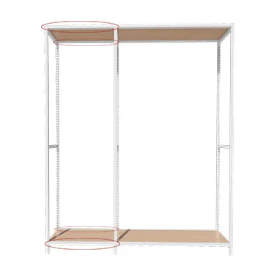 Entretoise Square L 57,8 cm blanc sablé - Set de 4 - Ligne Square 25 blanc-2