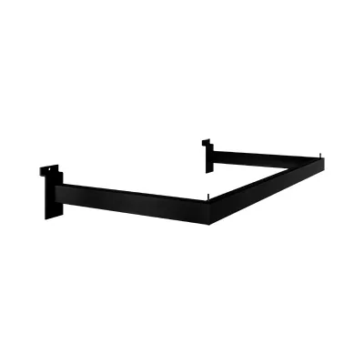 Barre penderie déportée métal noir L.55xP.30 cm - Penderies pour panneaux rainurés