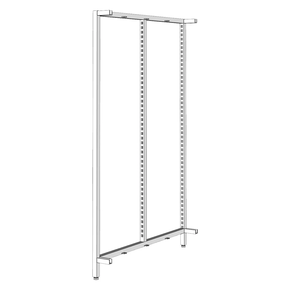 Cadres Latéraux Ligne Square 25 Noir Sablé H.133 cm - Lot de 2 - Ligne Square 25 noir-1