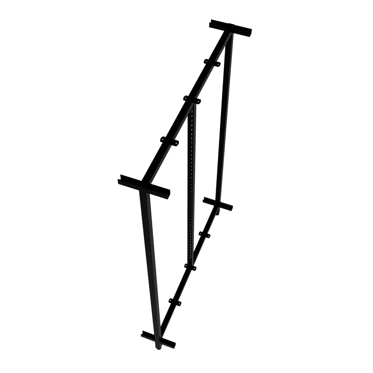 Cadre de Milieu pour Module Central Square Noir Sablé H.133 cm - Ligne Square 25 noir-2