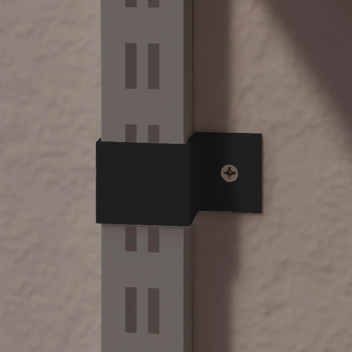 Fixation Murale de Sécurité Square Noir Sablé - Lot de 4 - Ligne Square 25 noir