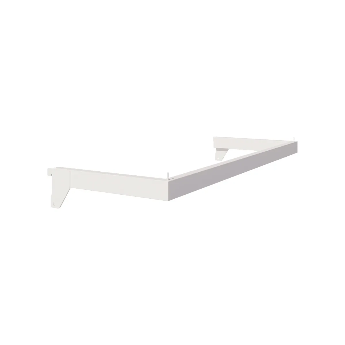 Barre guidon de penderie Square autoporté blanc sable L 60 x P 24 cm - Ligne Square 25 blanc