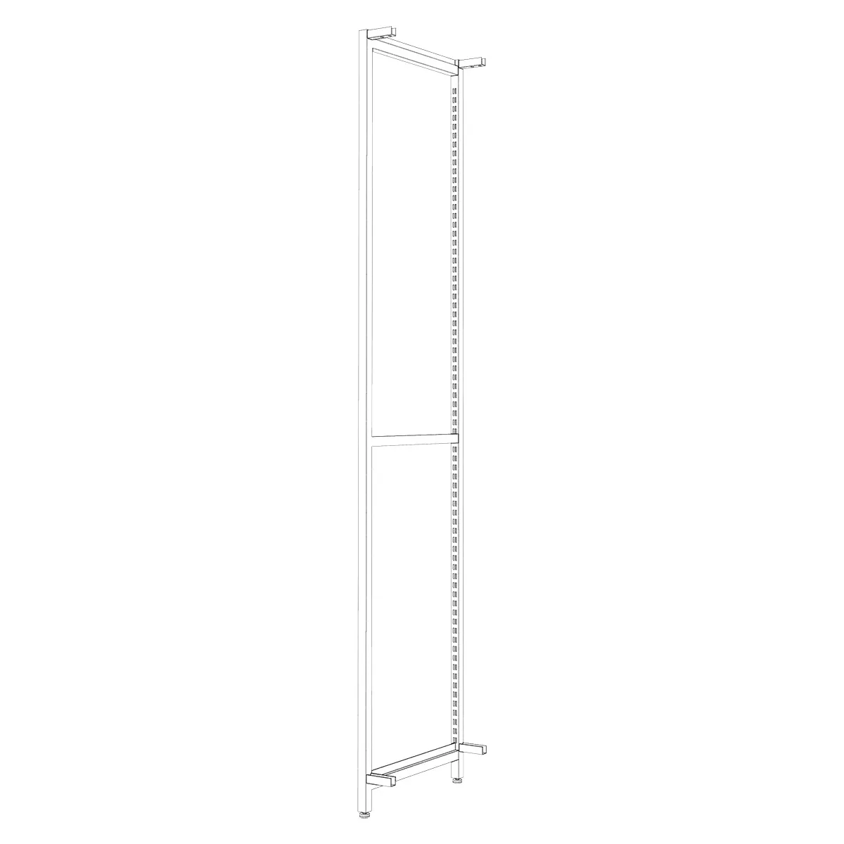 Cadres latéraux Square H 200 cm x P 46,4 cm blanc sablé (Lot de 2) - Ligne Square 25 blanc-1