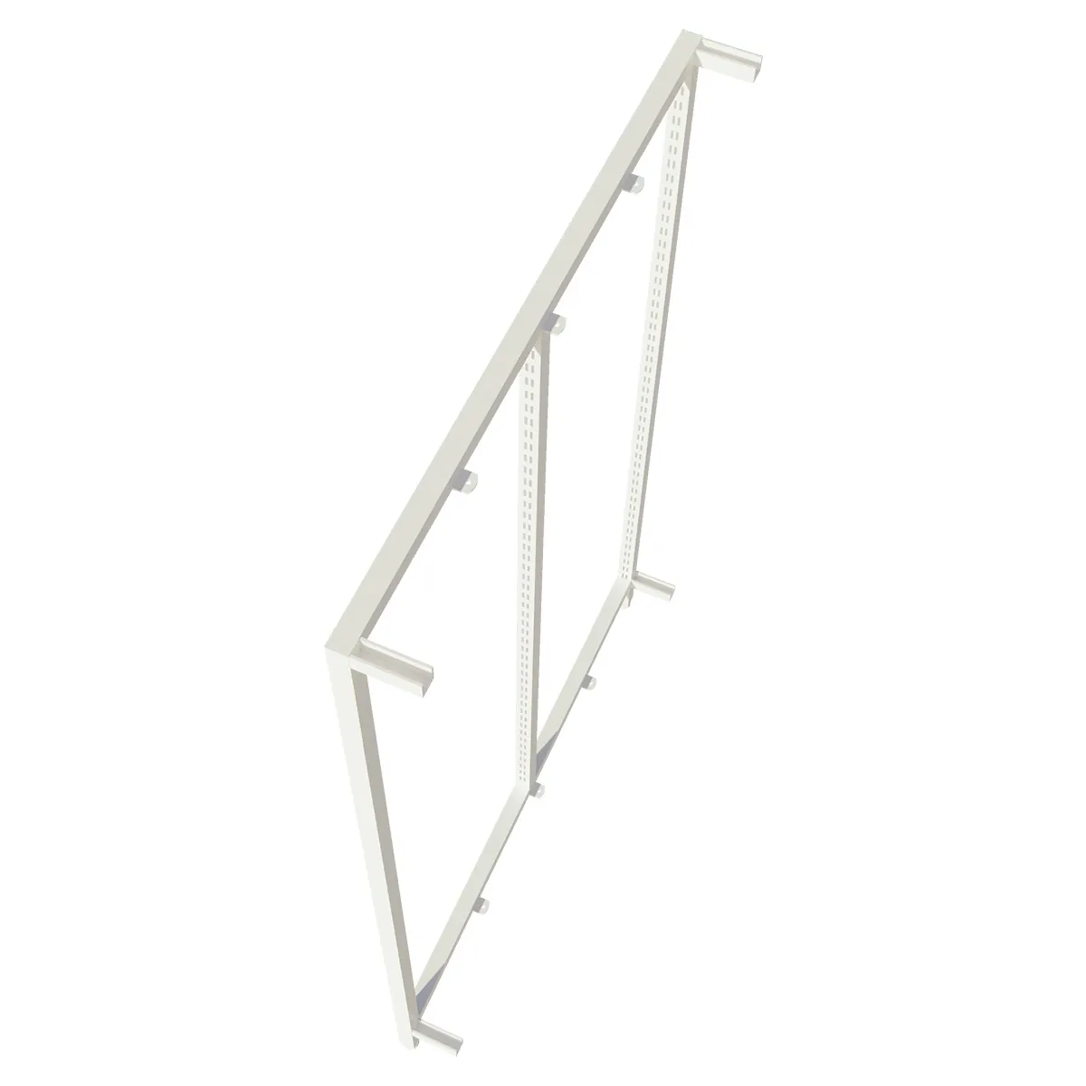 Cadres latéraux (gauche et droit) pour module central Square H 133 cm x P 90 cm blanc sablé - Ligne Square 25 blanc-2