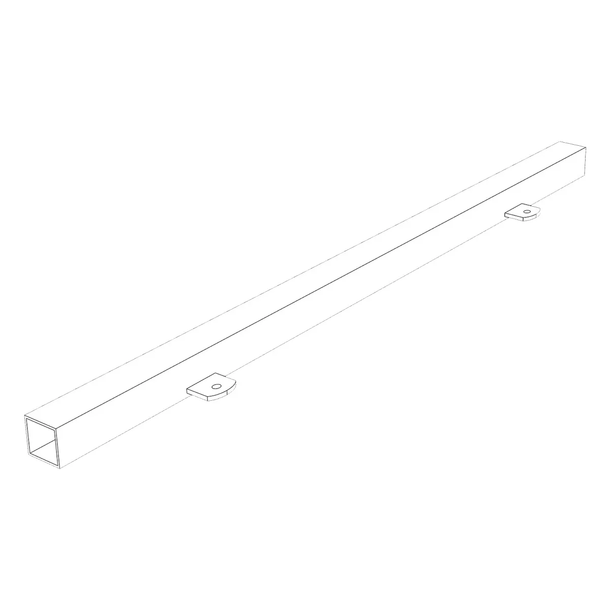 Entretoise pour module central Square L 57,8 cm blanc sablé (Lot de 4) - Ligne Square 25 blanc-1