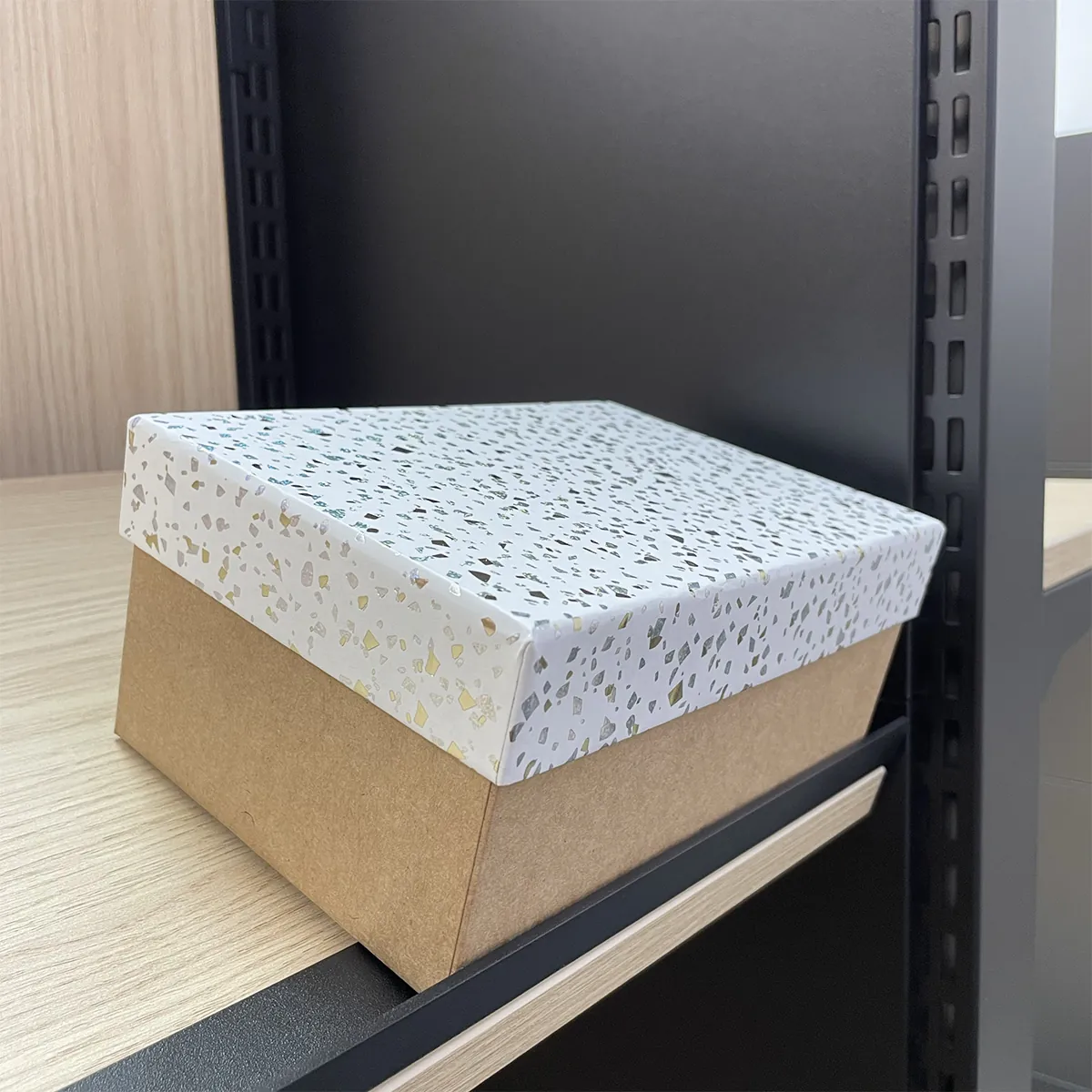 Frontale métallique Square pour tablette L 100 cm blanc sablé - Ligne Square 25 blanc-1