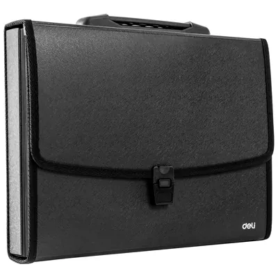 Trieur valisette 7 compartiments A4 Noir - Porte-blocs et Porte-documents