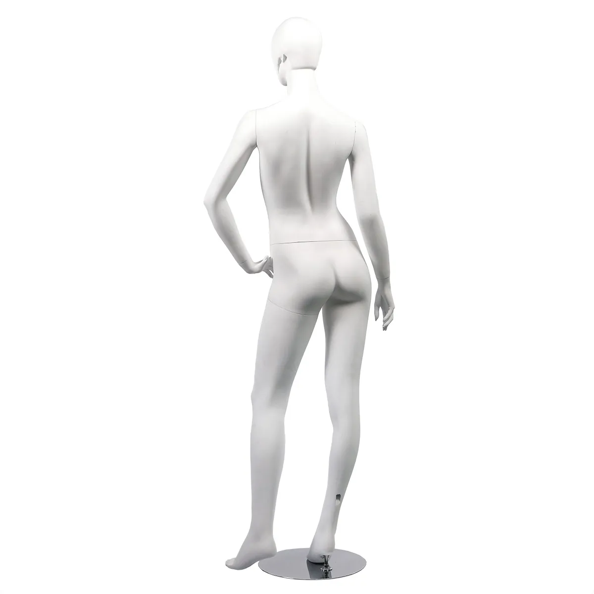 Mannequin femme, tête et cheveux sculptés H 180 cm Fibre de verre - Blanc mat - Mannequins cheveux sculptés-2