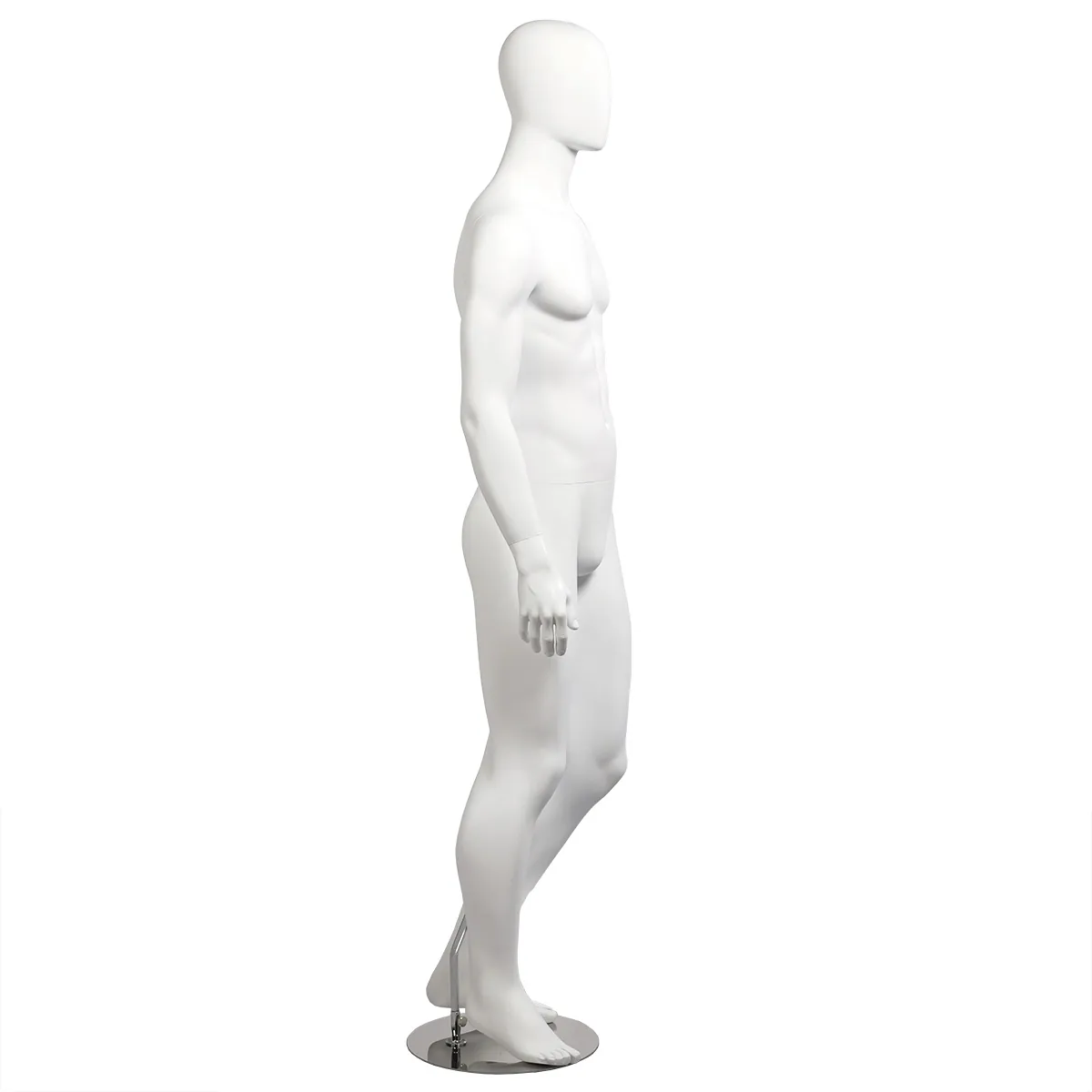 Mannequin homme, finition mate H 184 cm Fibre de verre - Blanc mat - Mannequins abstraits-1