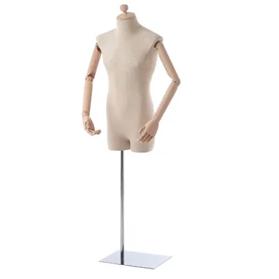 Buste couture homme bras articulés bois H 80 cm - Mannequin couture homme - Bustes couture, torses couture-3