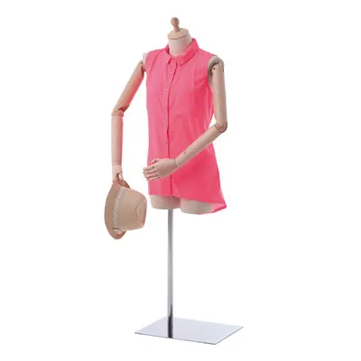 Buste couture femme bras articulés bois H 80 cm - Mannequin couture femme - Bustes couture, torses couture-2