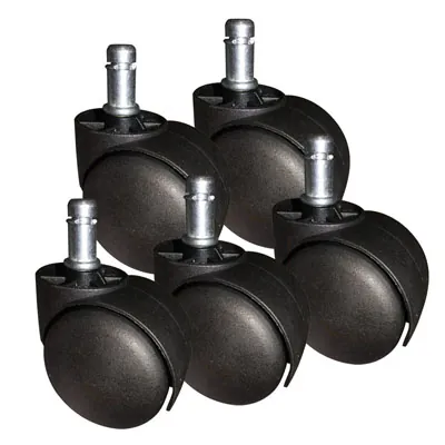 Roulettes universelles pour chaise bureau standard 11mm/50mm à clip – Lot de 5 - Sièges de bureaux