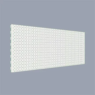 Fond métal perforé pour gondole 100 x 40 cm - Panneau perforé - Blanc - Ligne Gondoléko Blanc