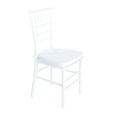 Coussin assise blanc polyester - Chaises d'intérieur-1