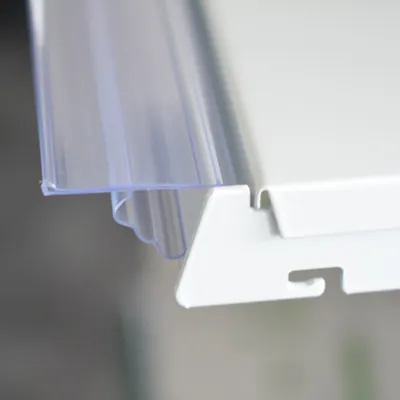 Porte-étiquettes plastique - Ligne Store blanc pas de 25 mm-5