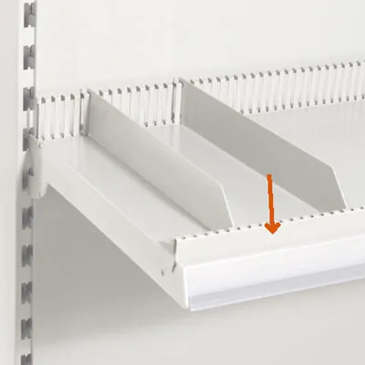 Profil avant pour diviseurs - Ligne Store blanc pas de 25 mm-1