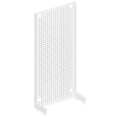 Grille avec cadre renforcé - Ligne Store blanc pas de 50 mm-1