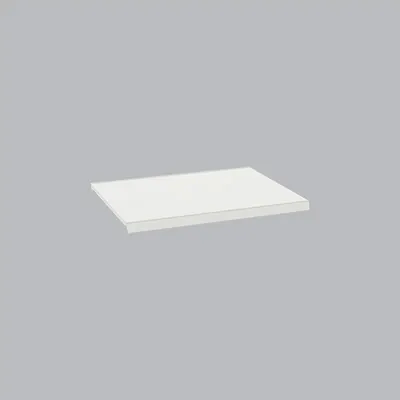 Tablette tôle monobloc - Ligne Store blanc pas de 25 mm