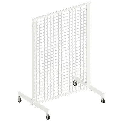 Piètement 2 faces double perforation, pas de 25 mm - Ligne Store blanc pas de 25 mm-1