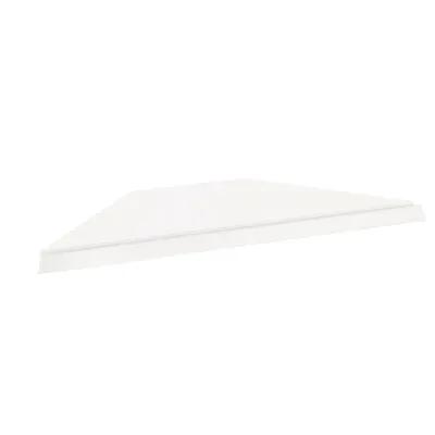 Tablette tôle d'angle extérieur - Ligne Store blanc pas de 25 mm