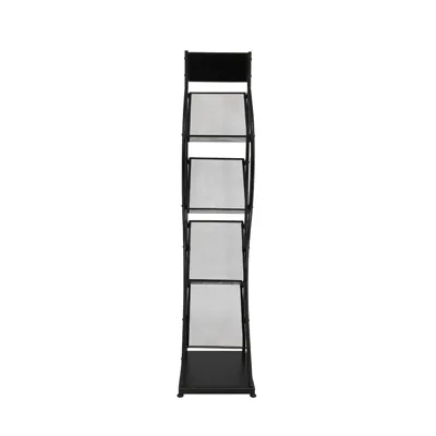 Présentoir revues 4 niveaux - Porte-brochures sur pied-1