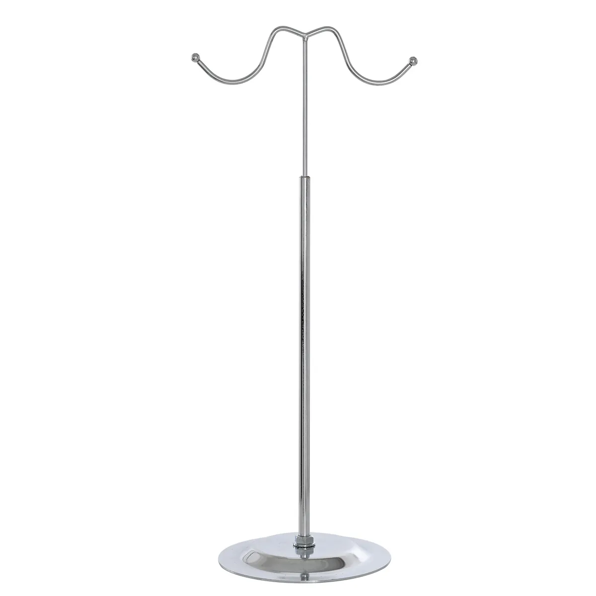 Présentoir réglable porte sac 2 bras H 42 à 70 cm métal chromé - Présentoir sac à main - Présentoirs sacs et portefeuilles