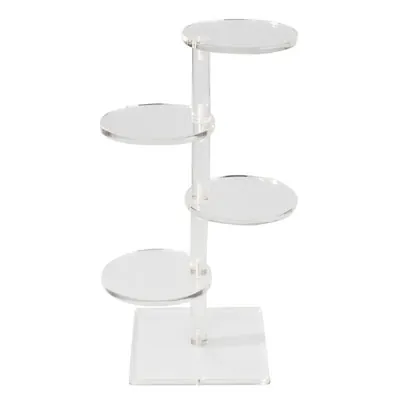 Présentoir 4 plateaux ronds  - Supports Plexi