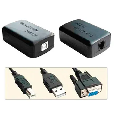 Câble USB A USB B & SERIE Noir pour caisse enregistreuse - Tiroirs caisses-1