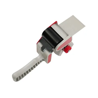 Dévidoir adhésif 50 mm avec frein - Dévidoir scotch emballage - Plastique - Gris / Rouge - Rubans adhésifs et dévidoirs-3