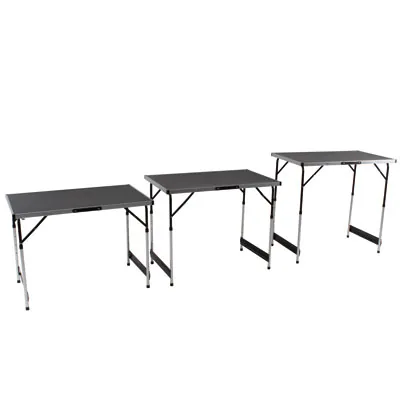 Lot de 3 tables pliantes multifonctions en aluminium pour marché - Etalages de marché-2