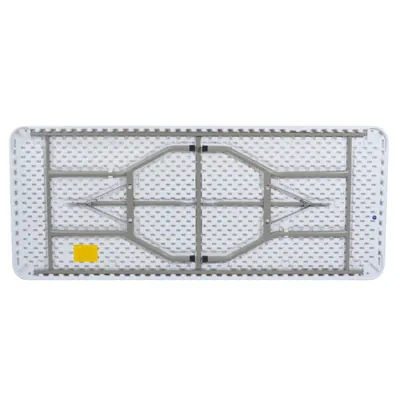 Table pliante portable plastique HDPE blanc 183 x 76 x 74 cm - Table pliable - Table de réception - Tables pliantes, Tables traiteur-1