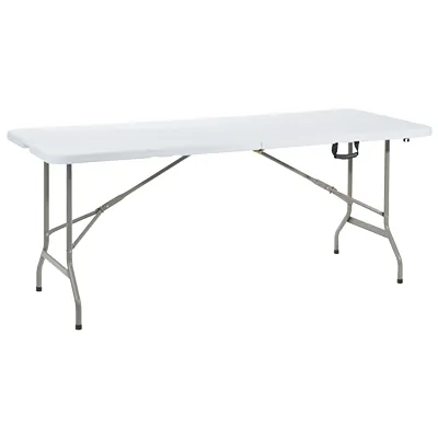 Table traiteur, Table pliante portable HDPE blanche 180 x 74 x 74 cm - Tables pliantes, Tables traiteur