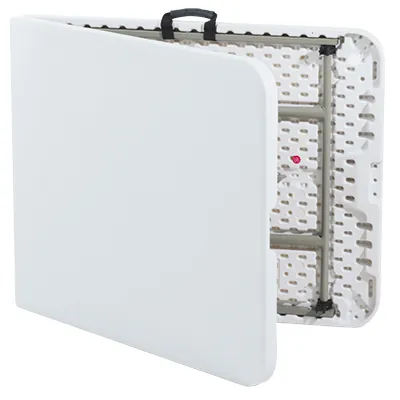 Table pliante portable plastique HDPE blanc 180 x 74 x 74 cm - Table pliable - Table de réception - Tables pliantes, Tables traiteur-2