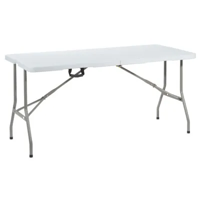 Table pliante portable plastique HDPE blanc 152 x 71 x 74 cm - Tables pliantes, Tables traiteur