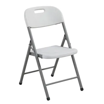 Chaise pliante plastique blanche 47 x 51 x 86 cm - Chaises de terrasse
