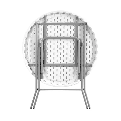 Table ronde pliante blanche HDPE ø 80 x H 75 cm  - Tables pliantes, Tables traiteur-1