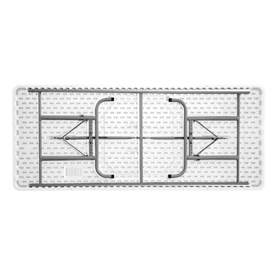 Table pliante portable plastique HDPE blanc 183 x 76 x 67 à 90,5 cm - Table pliable - Table de réception - Tables pliantes, Tables traiteur-1