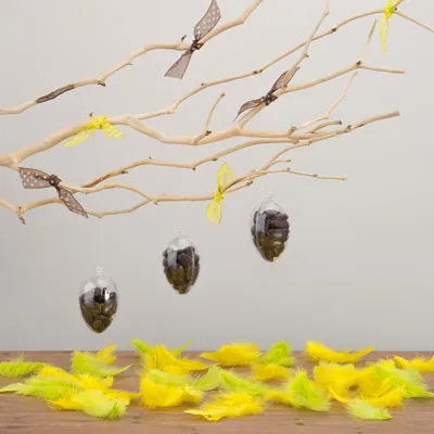 Oeuf de Pâques transparent à garnir H 6 cm - Contenant dragées - Paquet de 10 - Contenants dragées-2