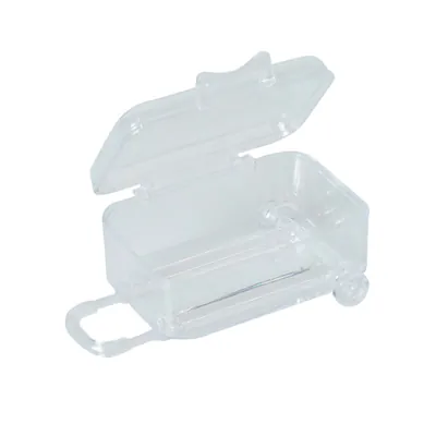 Boite bonbon Mini valise transparente 5 x 9,3 cm - Contenant dragées - Paquet de 6 - Boîtes dragées, Boîtes bonbons-1